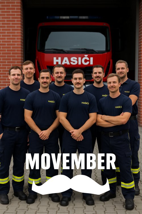 Movember u hasičů. Chrudimské kníry rostou pro dobrou věc
